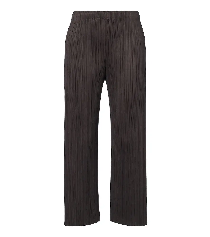 Pleats Please Issey Miyake Monthly Colors: August pleated wide-leg pants