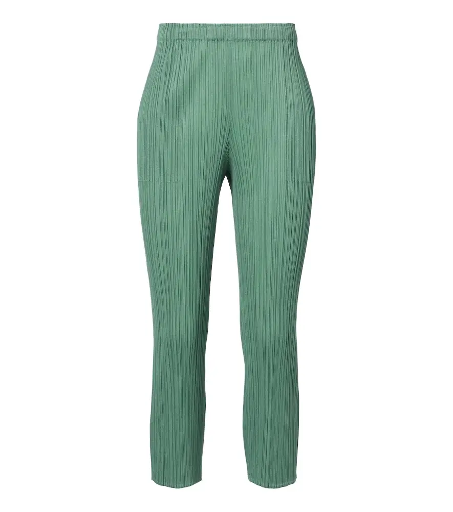 Pleats Please Issey Miyake Monthly Colors: August pleated slim pants