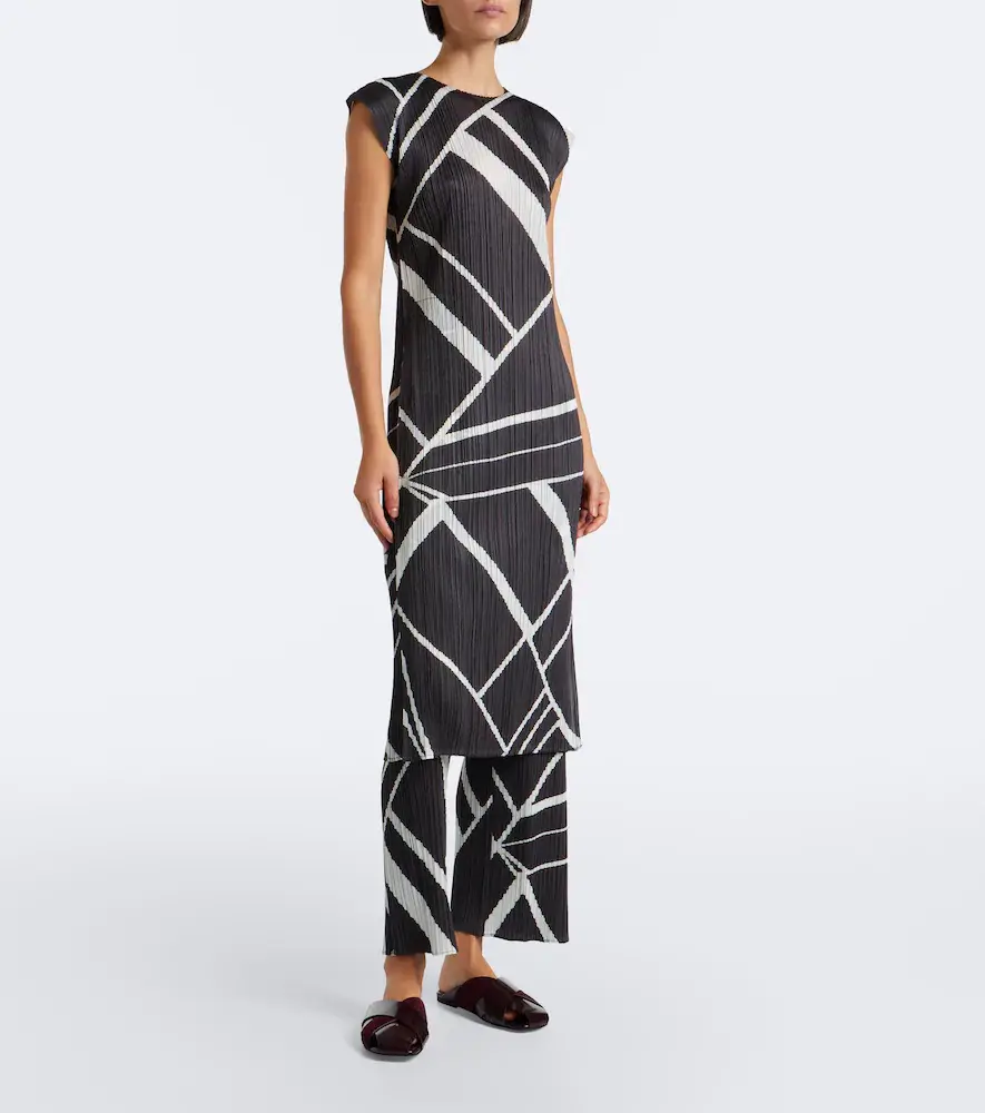 Pleats Please Issey Miyake Fold Line pleated printed midi dress | Thumbnail 3 Pleats Please Issey Miyake Fold Line pleated printed midi dress | Thumbnail 3