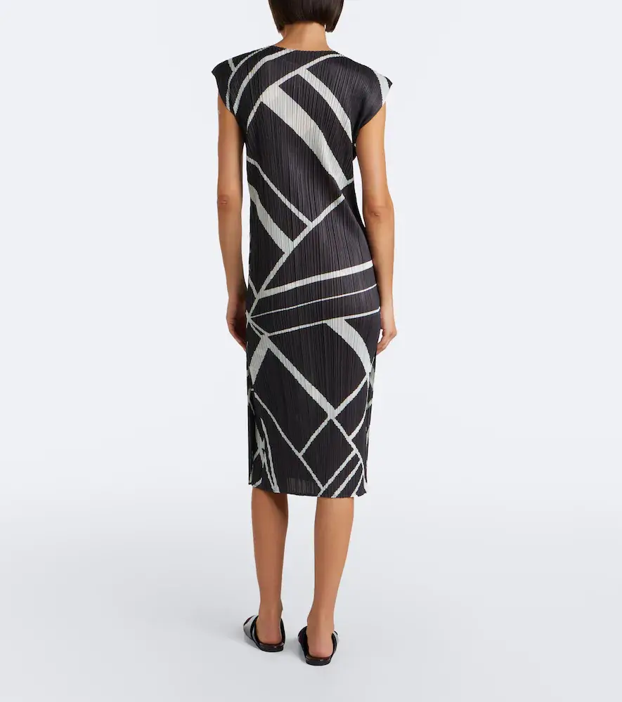 Pleats Please Issey Miyake Fold Line pleated printed midi dress | Thumbnail 4 Pleats Please Issey Miyake Fold Line pleated printed midi dress | Thumbnail 4