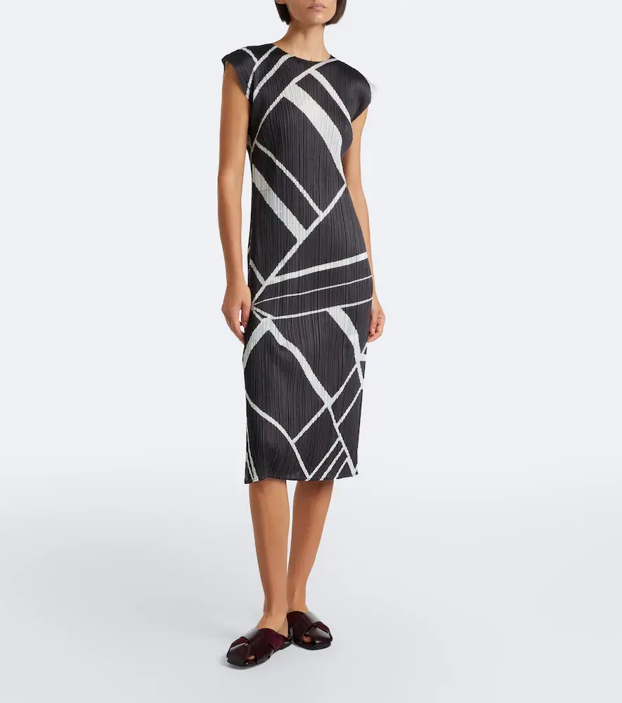 Pleats Please Issey Miyake Fold Line pleated printed midi dress | Thumbnail 6 Pleats Please Issey Miyake Fold Line pleated printed midi dress | Thumbnail 6