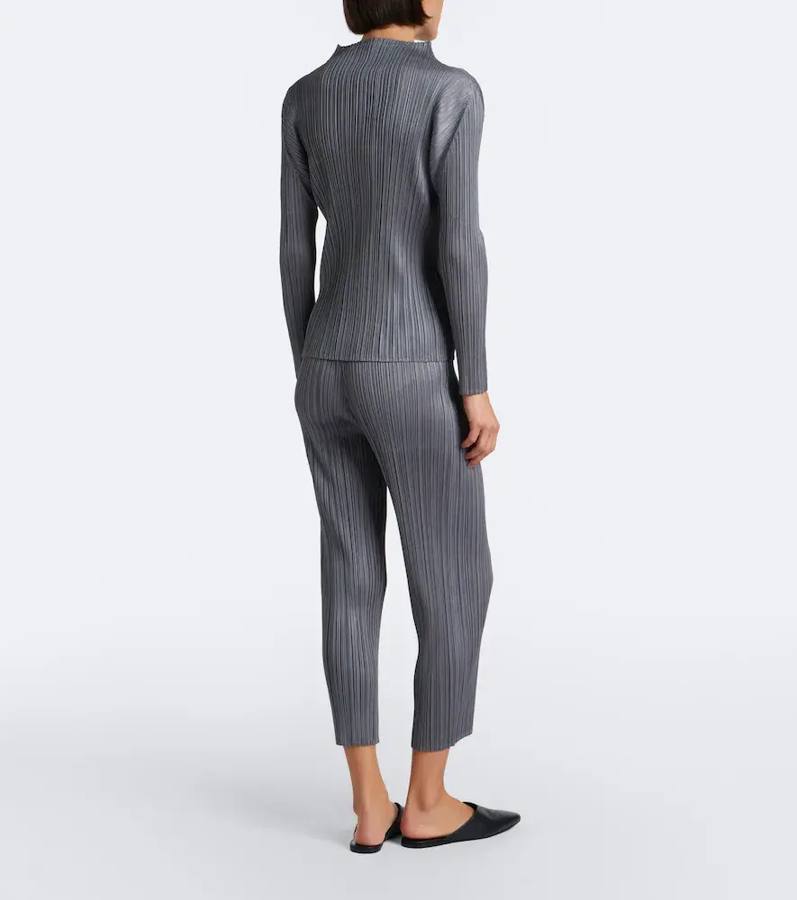 Pleats Please Issey Miyake Basics cropped pleated slim pants | Thumbnail 3 Pleats Please Issey Miyake Basics cropped pleated slim pants | Thumbnail 3