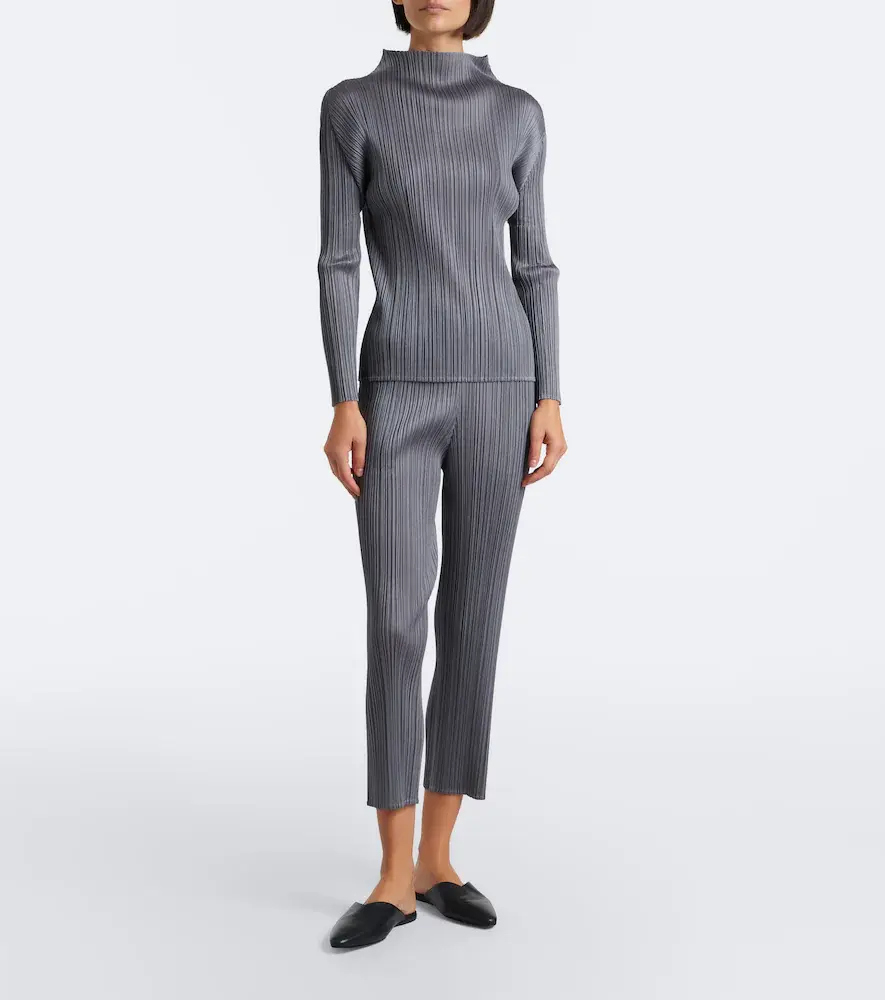 Pleats Please Issey Miyake Basics cropped pleated slim pants | Thumbnail 6 Pleats Please Issey Miyake Basics cropped pleated slim pants | Thumbnail 6