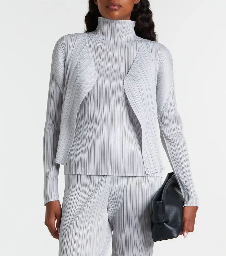 Pleats Please Issey Miyake Basics pleated cardigan | Thumbnail 2