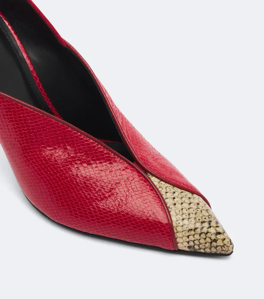 Isabel Marant Luza suede-trimmed snake-effect leather pumps | Thumbnail 4