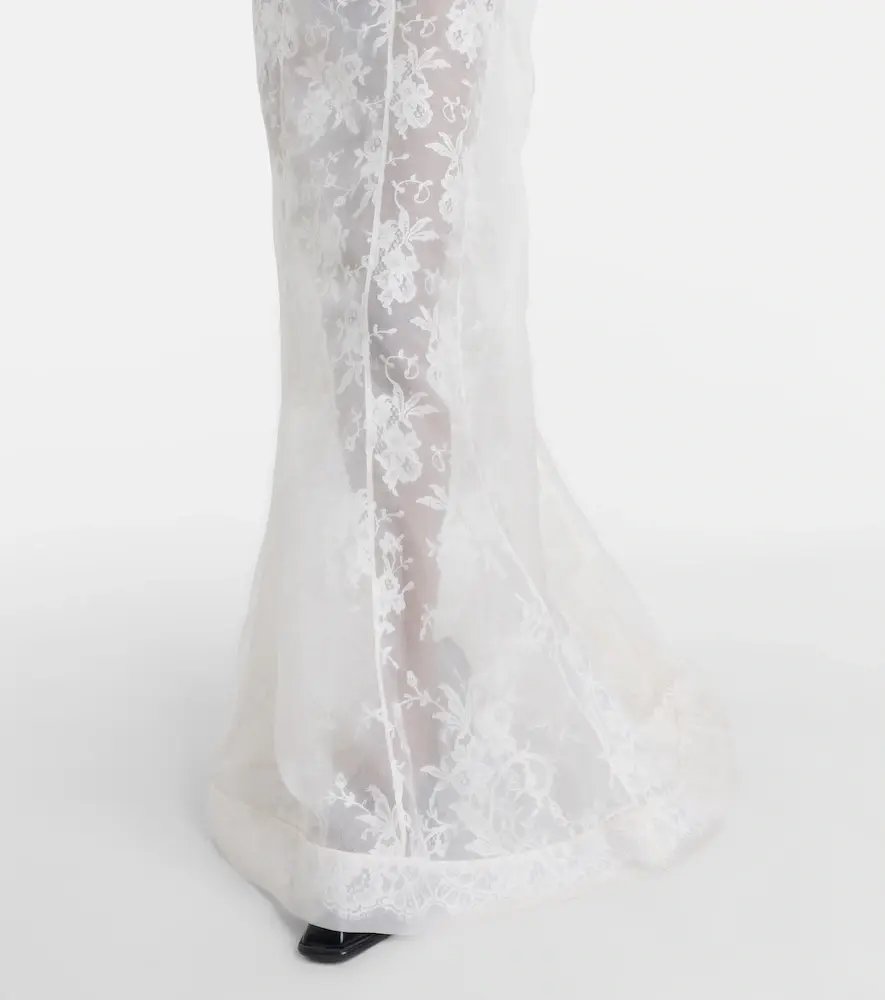 Alexander McQueen Sheer silk lace gown | Thumbnail 5
