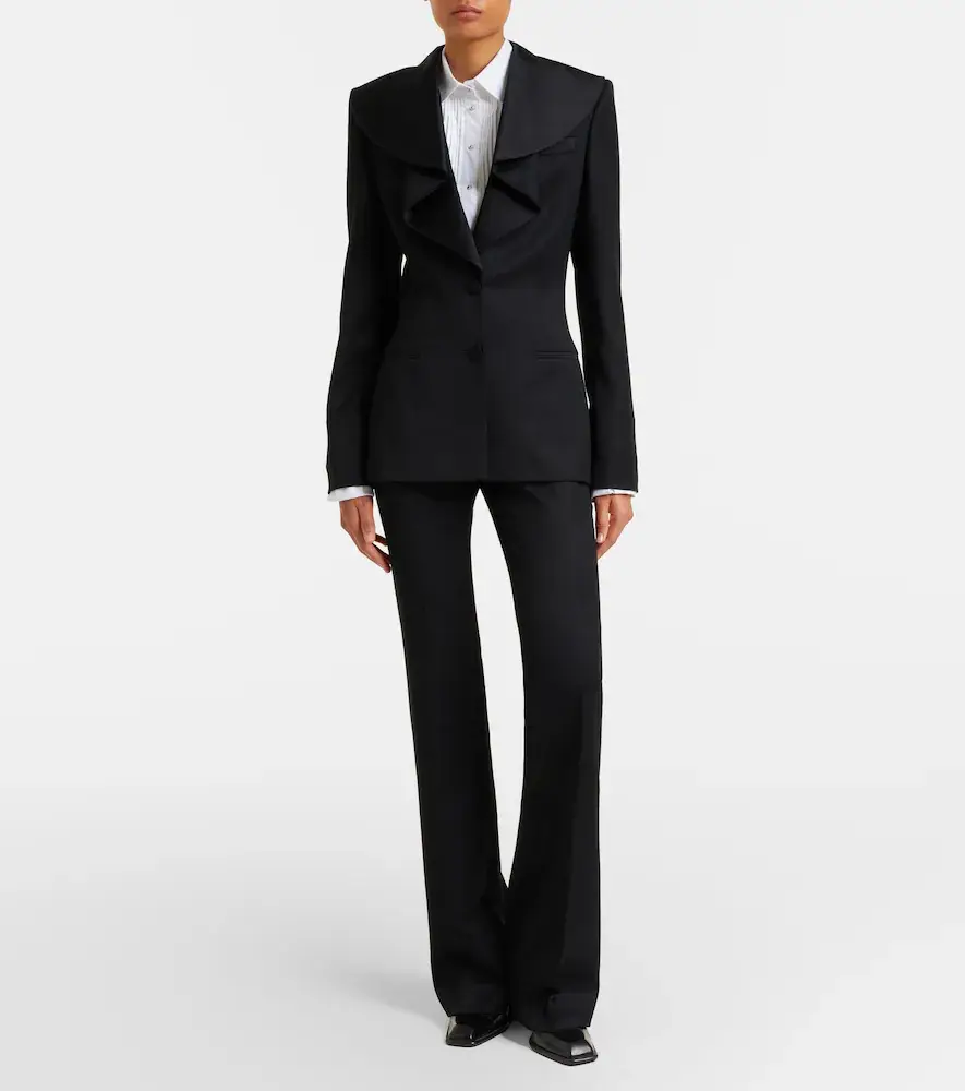 Alexander McQueen Wool flared pants | Thumbnail 3 Alexander McQueen Wool flared pants | Thumbnail 3