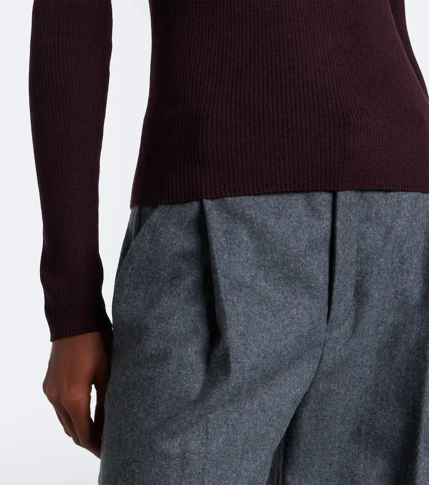 Vince Ribbed-knit wool and silk polo sweater | Thumbnail 4 Vince Ribbed-knit wool and silk polo sweater | Thumbnail 4