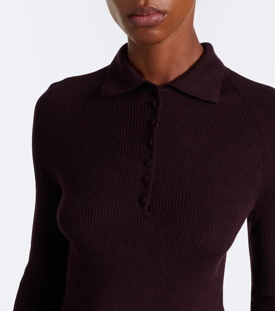 Vince Ribbed-knit wool and silk polo sweater | Thumbnail 6 Vince Ribbed-knit wool and silk polo sweater | Thumbnail 6
