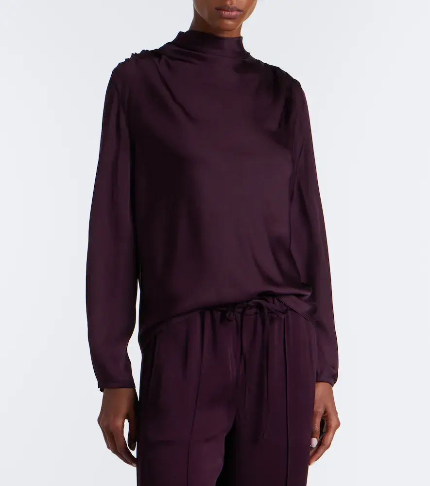 Vince Draped silk-blend top | Thumbnail 5 Vince Draped silk-blend top | Thumbnail 5