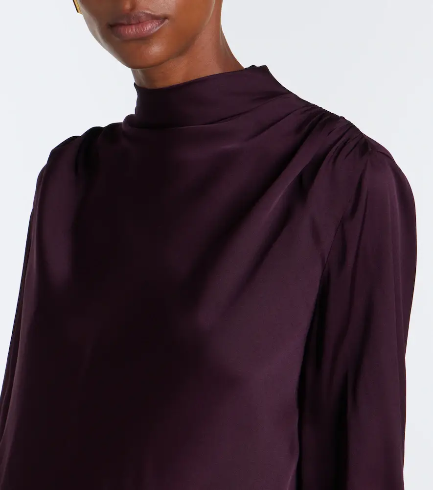 Vince Draped silk-blend top | Thumbnail 6 Vince Draped silk-blend top | Thumbnail 6