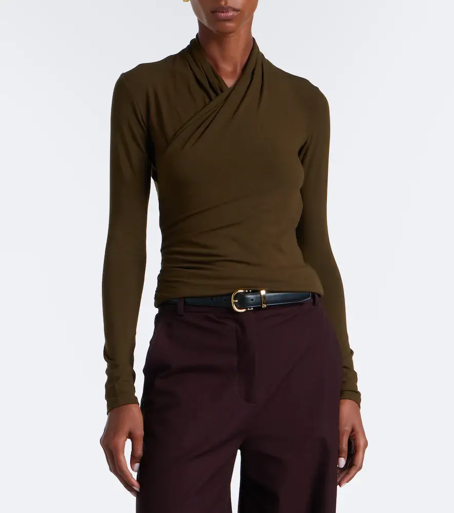 Vince Fixed jersey wrap top | Thumbnail 3 Vince Fixed jersey wrap top | Thumbnail 3