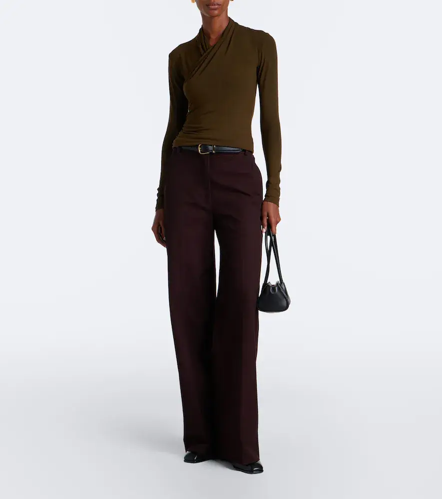 Vince Fixed jersey wrap top | Thumbnail 4 Vince Fixed jersey wrap top | Thumbnail 4