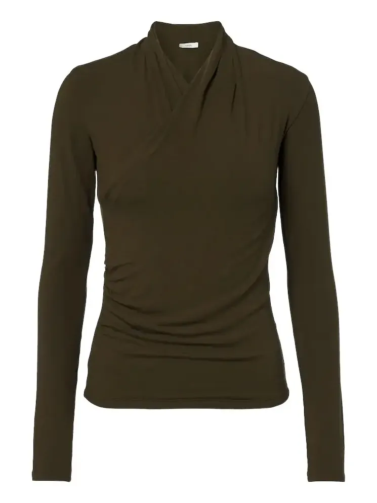 Fixed jersey wrap top Fixed jersey wrap top
