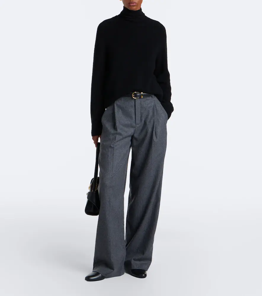 Vince Camille wool-blend flannel wide-leg pants | Thumbnail 2