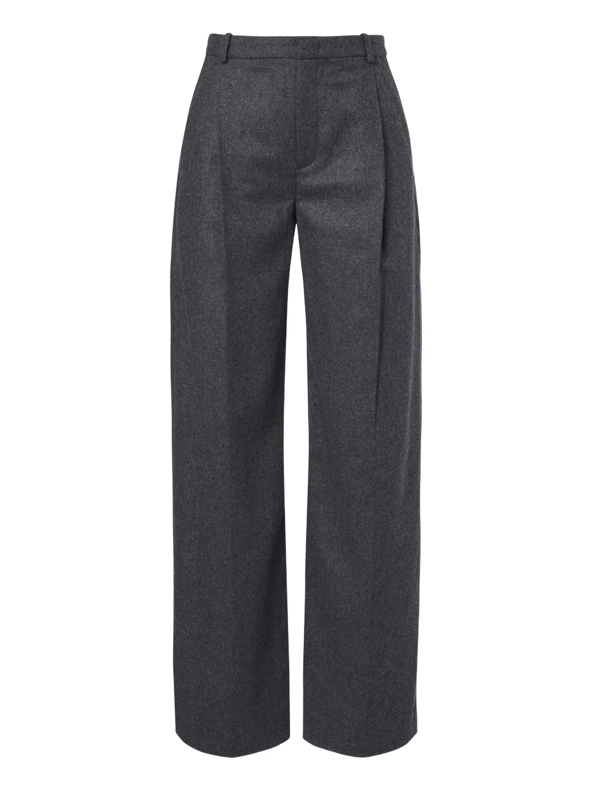 Camille wool-blend flannel wide-leg pants Camille wool-blend flannel wide-leg pants