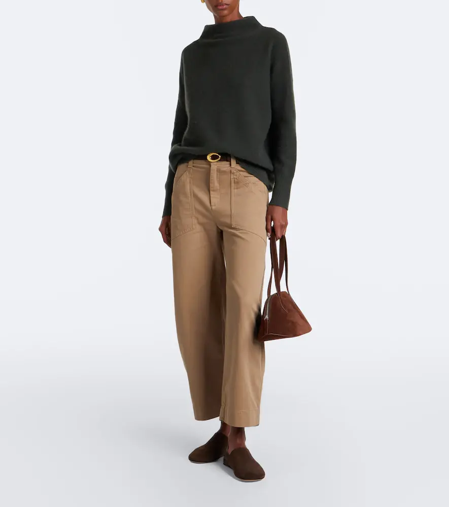 Vince Cropped cotton twill barrel-leg pants | Thumbnail 3