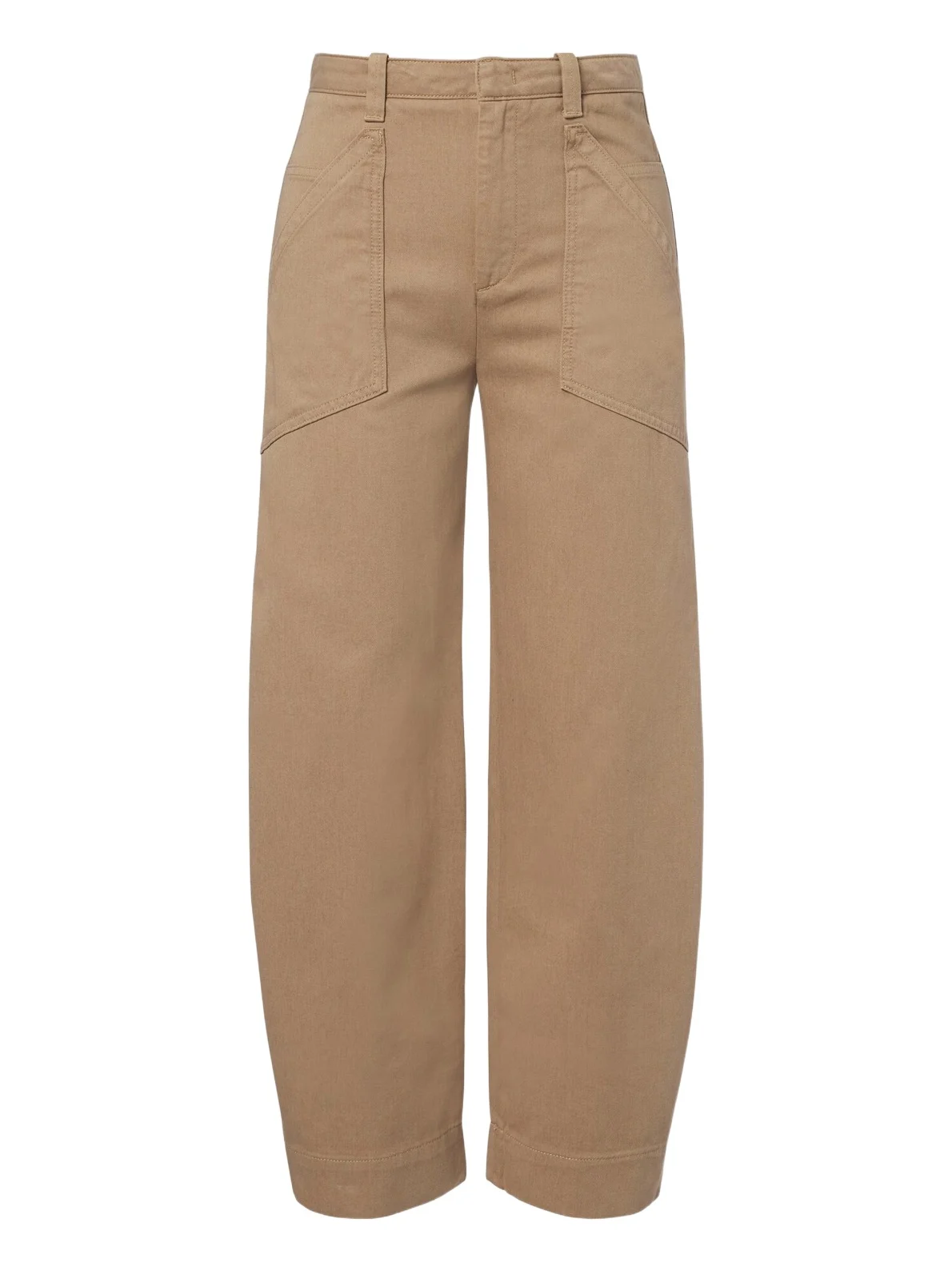 Vince Cropped cotton twill barrel-leg pants