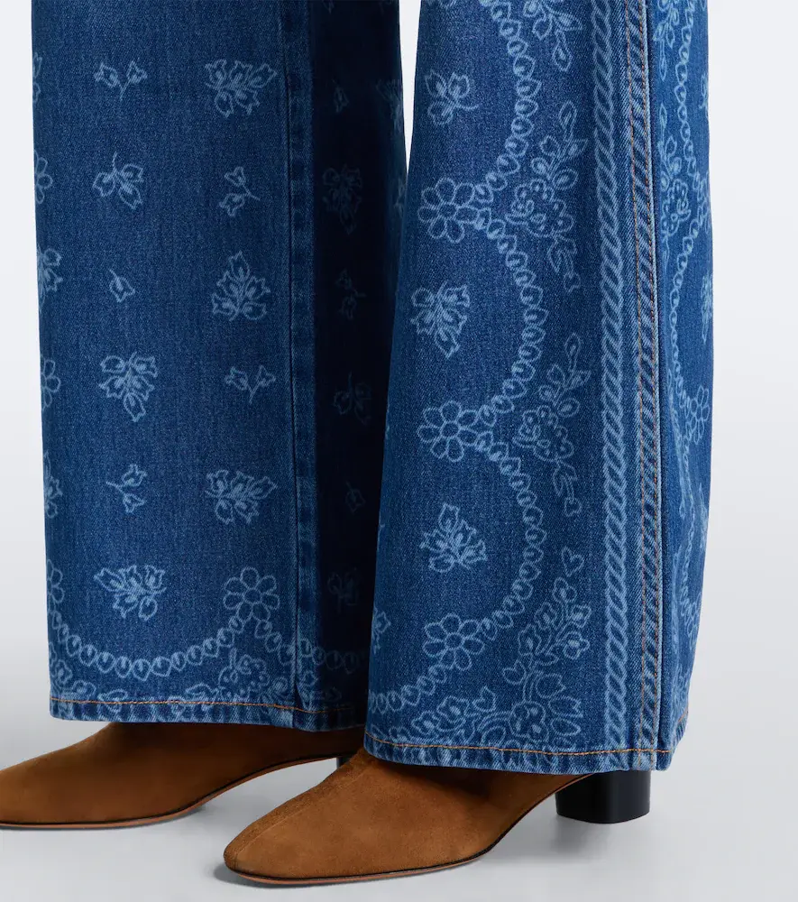 Veronica Beard Taylor printed wide-leg jean | Thumbnail 2 Veronica Beard Taylor printed wide-leg jean | Thumbnail 2