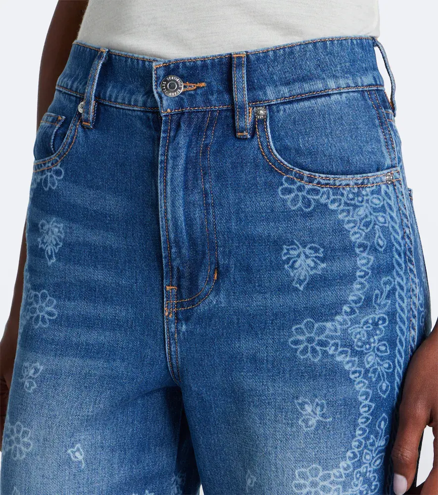 Veronica Beard Taylor printed wide-leg jean | Thumbnail 6 Veronica Beard Taylor printed wide-leg jean | Thumbnail 6