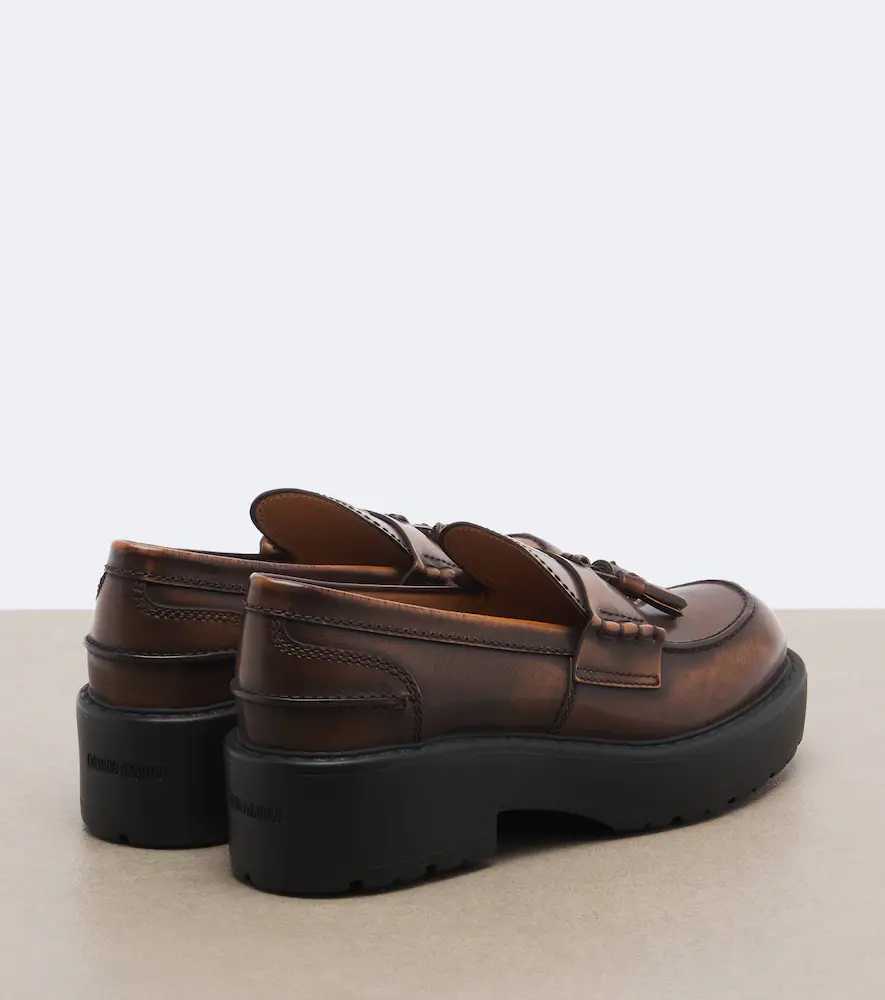 Miu Miu Leather platform loafers | Thumbnail 3 Miu Miu Leather platform loafers | Thumbnail 3