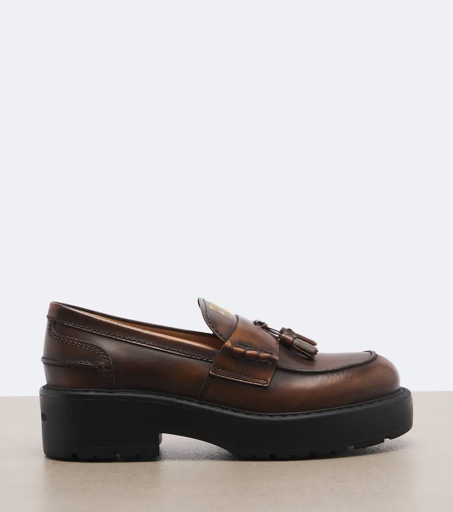 Miu Miu Leather platform loafers | Thumbnail 4 Miu Miu Leather platform loafers | Thumbnail 4