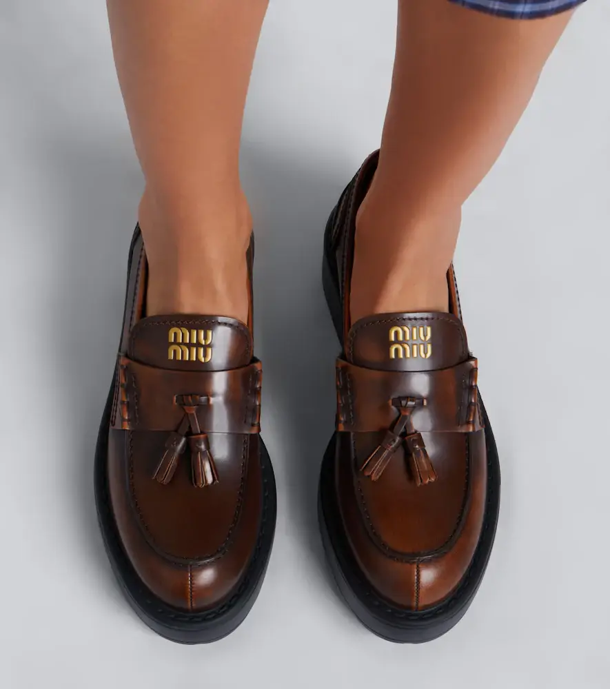 Miu Miu Leather platform loafers | Thumbnail 5 Miu Miu Leather platform loafers | Thumbnail 5