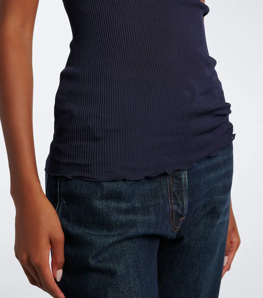 Prada Ribbed-knit silk tank top | Thumbnail 2 Prada Ribbed-knit silk tank top | Thumbnail 2