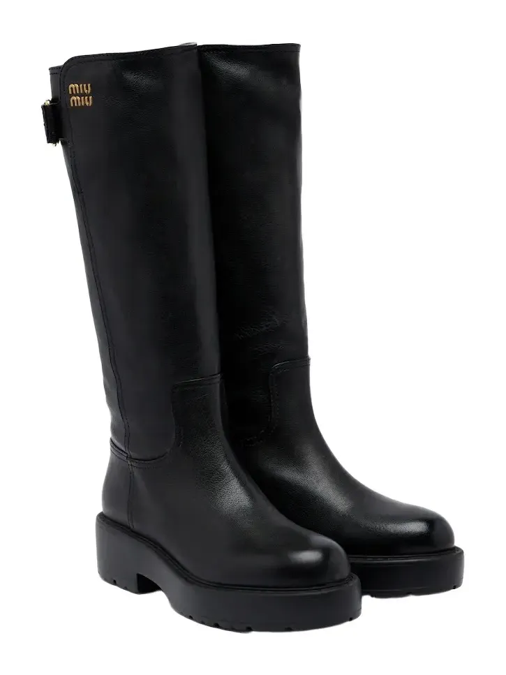 Leather knee-high boots Leather knee-high boots