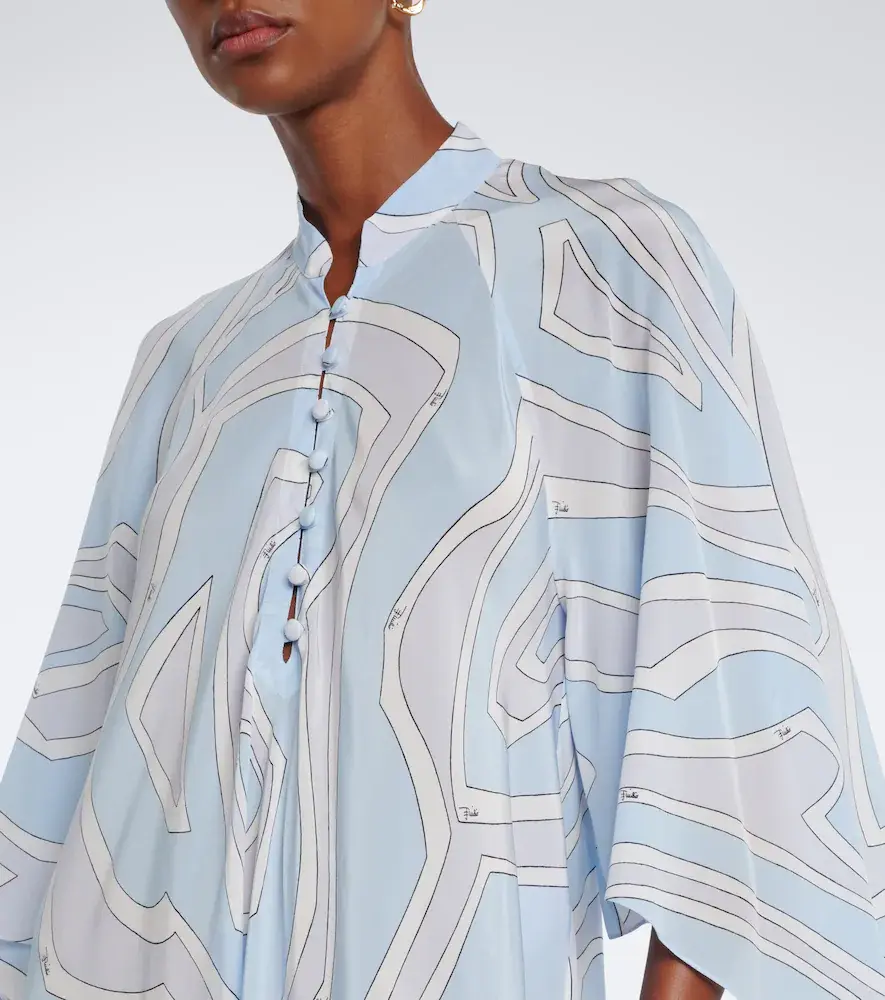 PUCCI Labirinto silk crêpe de chine kaftan | Thumbnail 4 PUCCI Labirinto silk crêpe de chine kaftan | Thumbnail 4
