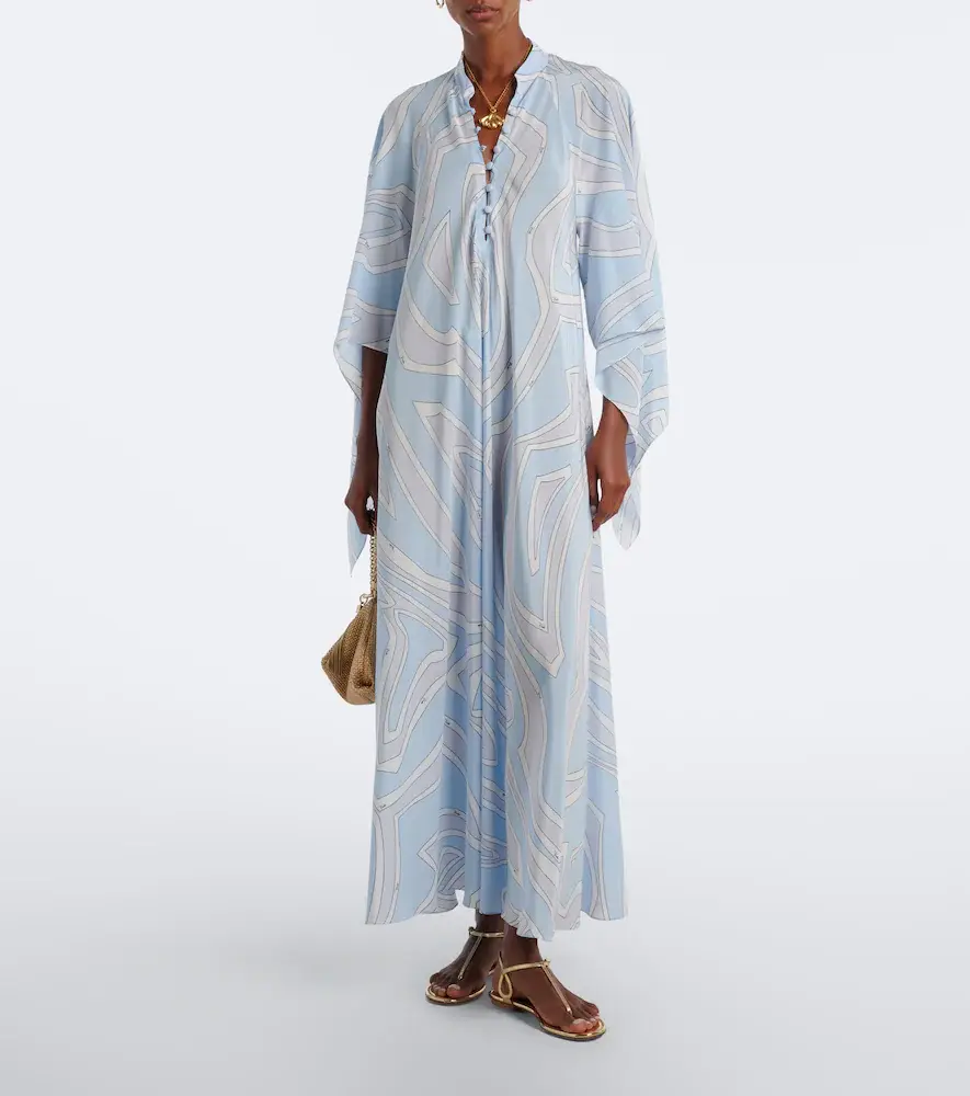 PUCCI Labirinto silk crêpe de chine kaftan | Thumbnail 6 PUCCI Labirinto silk crêpe de chine kaftan | Thumbnail 6