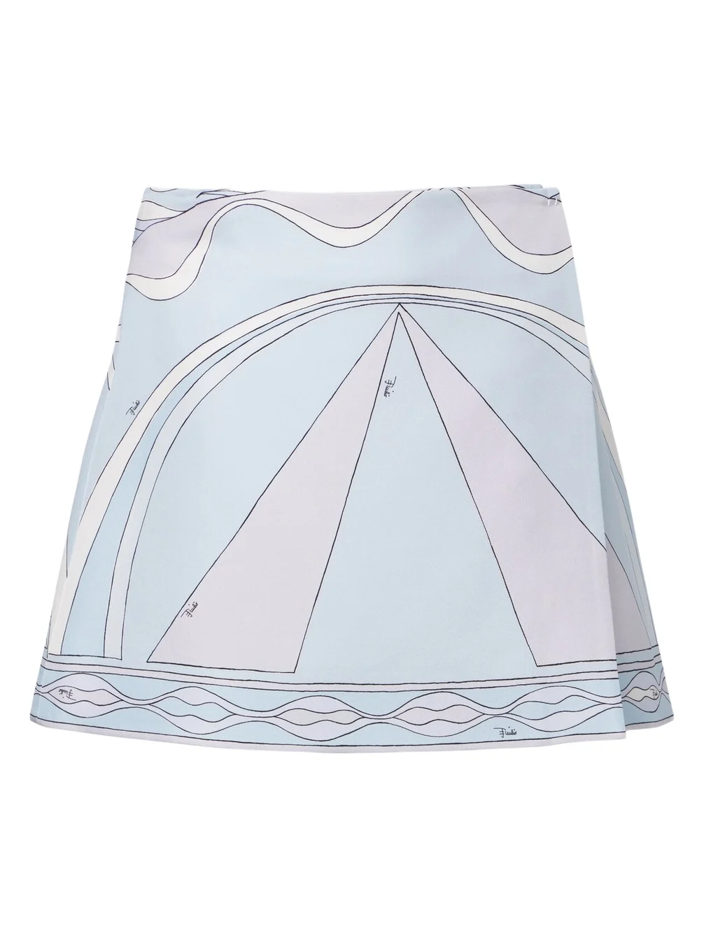 Iride silk twill miniskirt Iride silk twill miniskirt