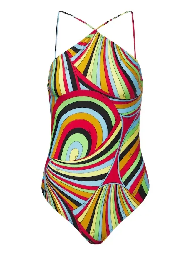 PUCCI Iride halterneck swimsuit