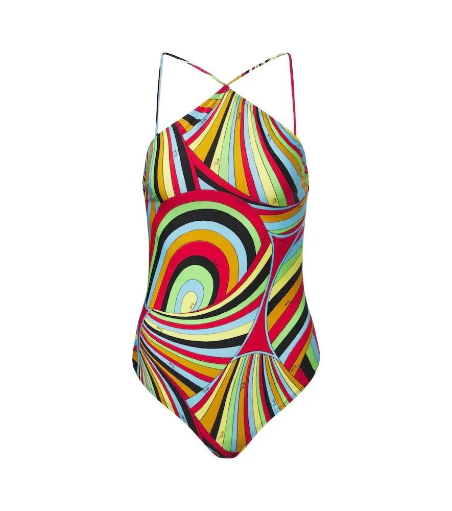 PUCCI Iride halterneck swimsuit