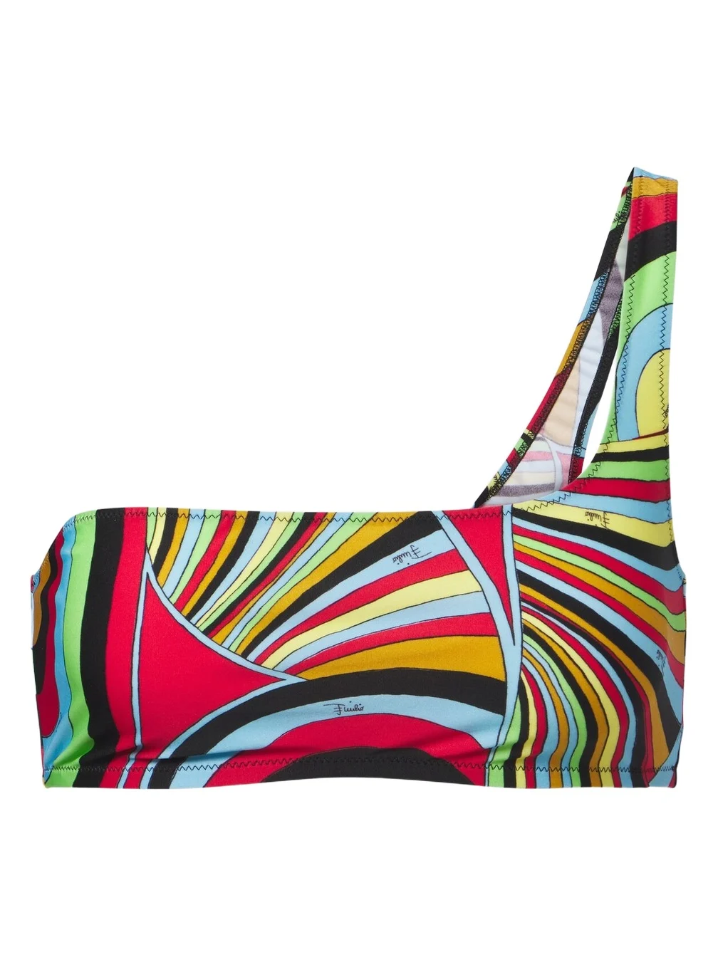 PUCCI Iride one-shoulder bikini top