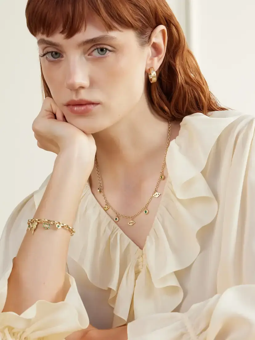 Sydney Evan 14-karat Gold Emerald Necklace | Thumbnail 3 Sydney Evan 14-karat Gold Emerald Necklace | Thumbnail 3