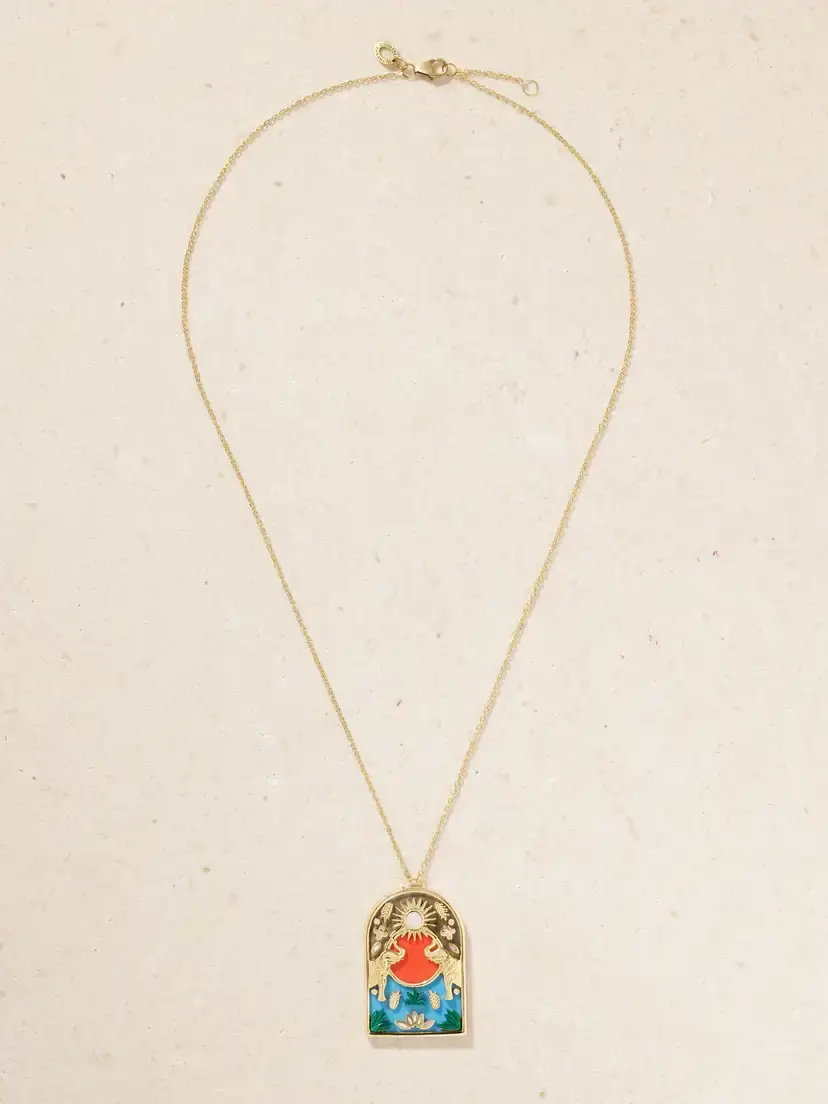 L’Atelier Nawbar Noah's Arch Elephant 18-karat Gold Multi-stone Pendant Necklace | Thumbnail 4 L’Atelier Nawbar Noah's Arch Elephant 18-karat Gold Multi-stone Pendant Necklace | Thumbnail 4