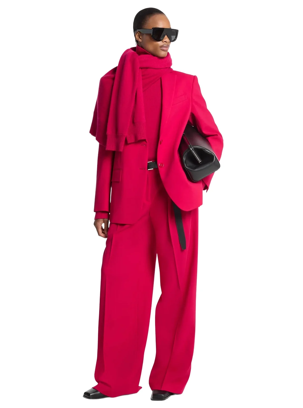 Michael Kors Collection Nico Stretch Wool Crepe Blazer in Pink
