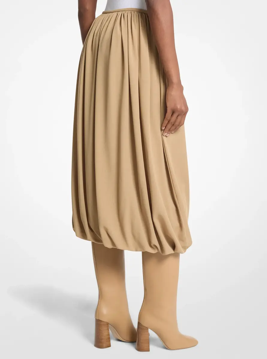 Michael Kors Collection Tissue Wool Crepe Bubble Skirt in Natural | Thumbnail 2 Michael Kors Collection Tissue Wool Crepe Bubble Skirt in Natural | Thumbnail 2