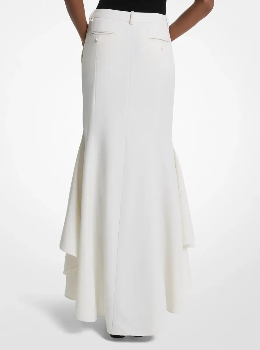 Michael Kors Collection Wool Gabardine High-Low Trouser Skirt in Natural | Thumbnail 2 Michael Kors Collection Wool Gabardine High-Low Trouser Skirt in Natural | Thumbnail 2