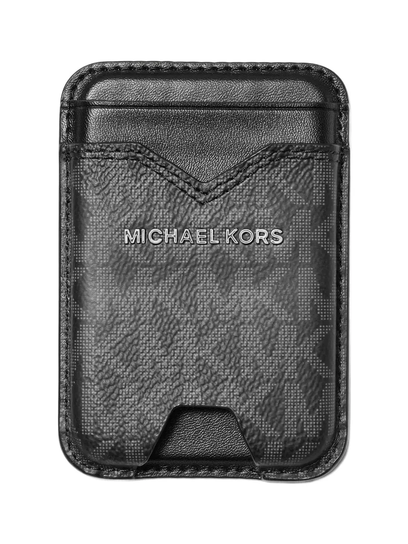 Michael Kors Collection Hudson Signature Logo MagSafe Wallet in Black - One Size by Michael Kors Mens