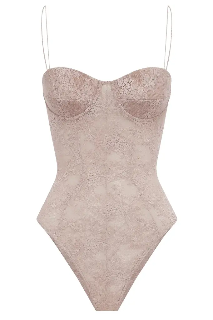 Alex Perry Cupped Lace Bodysuit | Image 1 Alex Perry Cupped Lace Bodysuit | Image 1