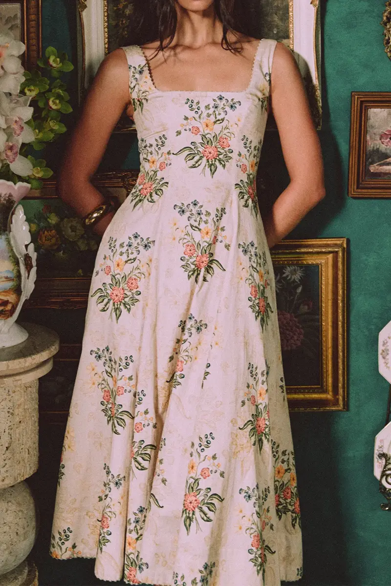 Agua by Agua Bendita Pistilo Isolda Midi Dress | Thumbnail 3
