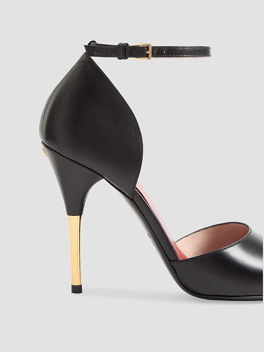 Valentino Women's D'orsay 105MM Sinead Pumps in Goatskin and Suede - Black Rust | Thumbnail 6 Valentino Women's D'orsay 105MM Sinead Pumps in Goatskin and Suede - Black Rust | Thumbnail 6