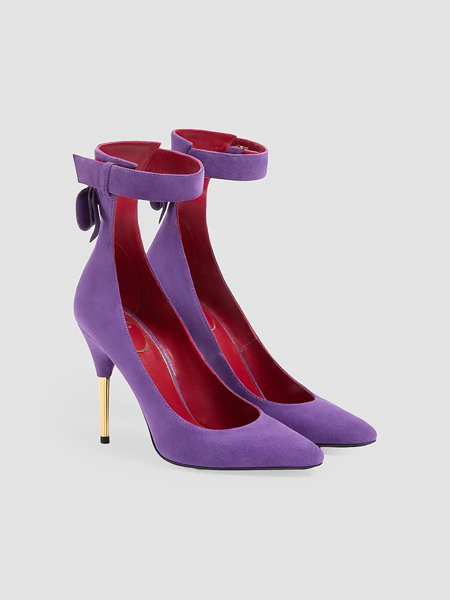 Valentino Women's Fatale 105MM Suede Pumps | Thumbnail 2 Valentino Women's Fatale 105MM Suede Pumps | Thumbnail 2