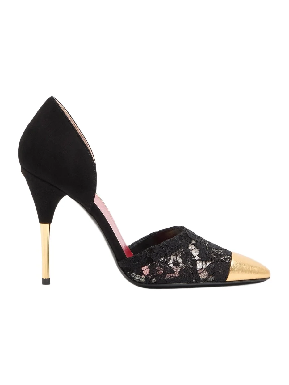 Valentino Women's Sinead Suede and Lace 105MM Pumps