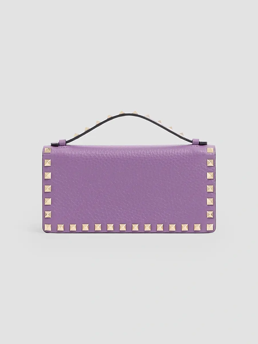 Valentino Women's Rockstud Wallet with Chain - Purple | Thumbnail 4 Valentino Women's Rockstud Wallet with Chain - Purple | Thumbnail 4