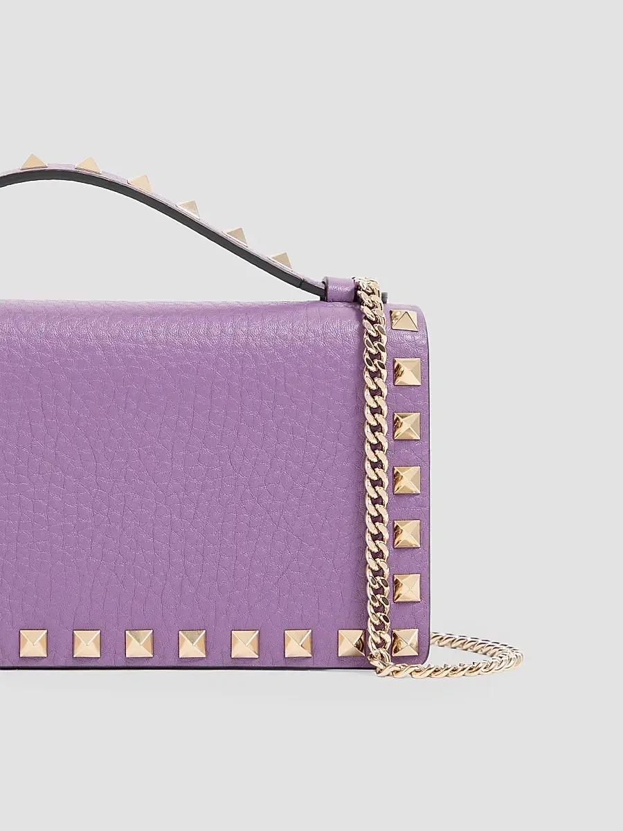 Valentino Women's Rockstud Wallet with Chain - Purple | Thumbnail 6 Valentino Women's Rockstud Wallet with Chain - Purple | Thumbnail 6