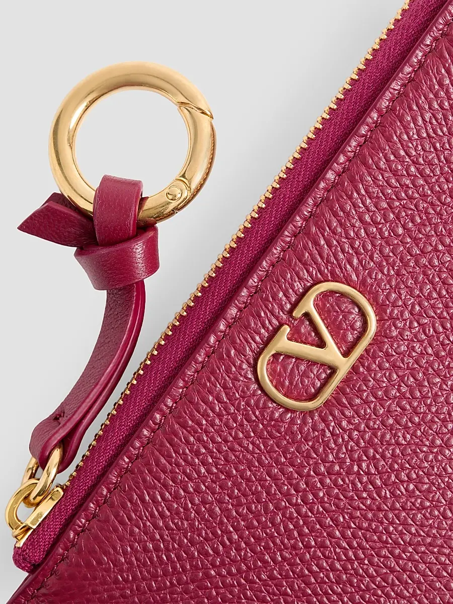 Valentino Women's Zip-Around Charm Card Holder in Grainy Calfskin - Insolent | Thumbnail 5