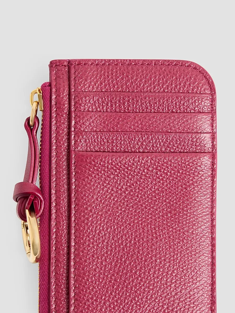 Valentino Women's Zip-Around Charm Card Holder in Grainy Calfskin - Insolent | Thumbnail 6